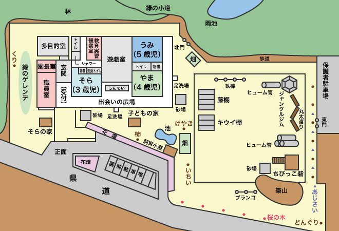 園舎 園庭配置図 上越教育大学附属幼稚園